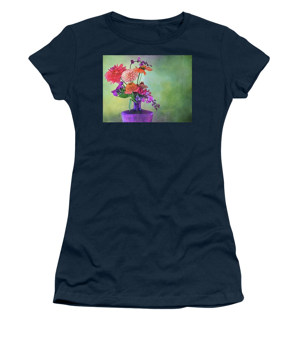 Floral Still Life Women's T-Shirt featuring the photograph Amethyst Jungle by Jill Love