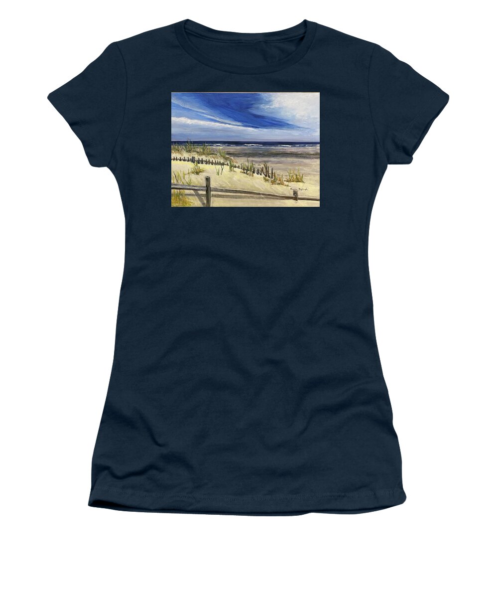 Painting Women's T-Shirt featuring the painting An Ever Changing Canvas by Paula Pagliughi