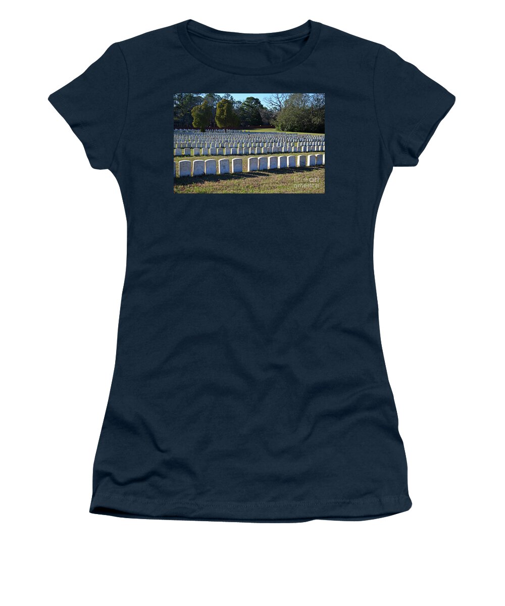Civil War Women's T-Shirt featuring the photograph Andersonville National Cemetery by Ron Long