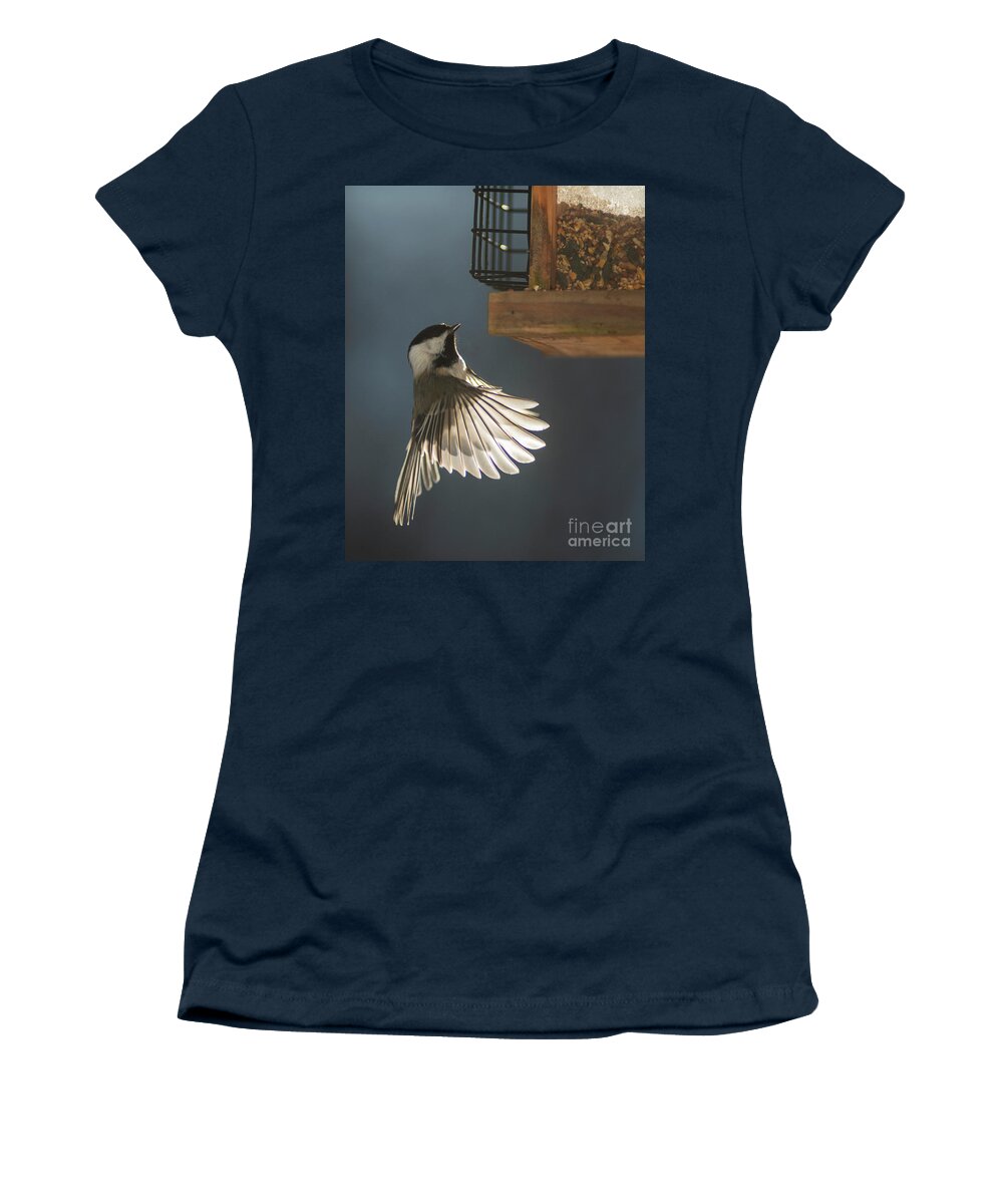 Chickadee Women's T-Shirt featuring the photograph Angelic Wings by Jane Axman