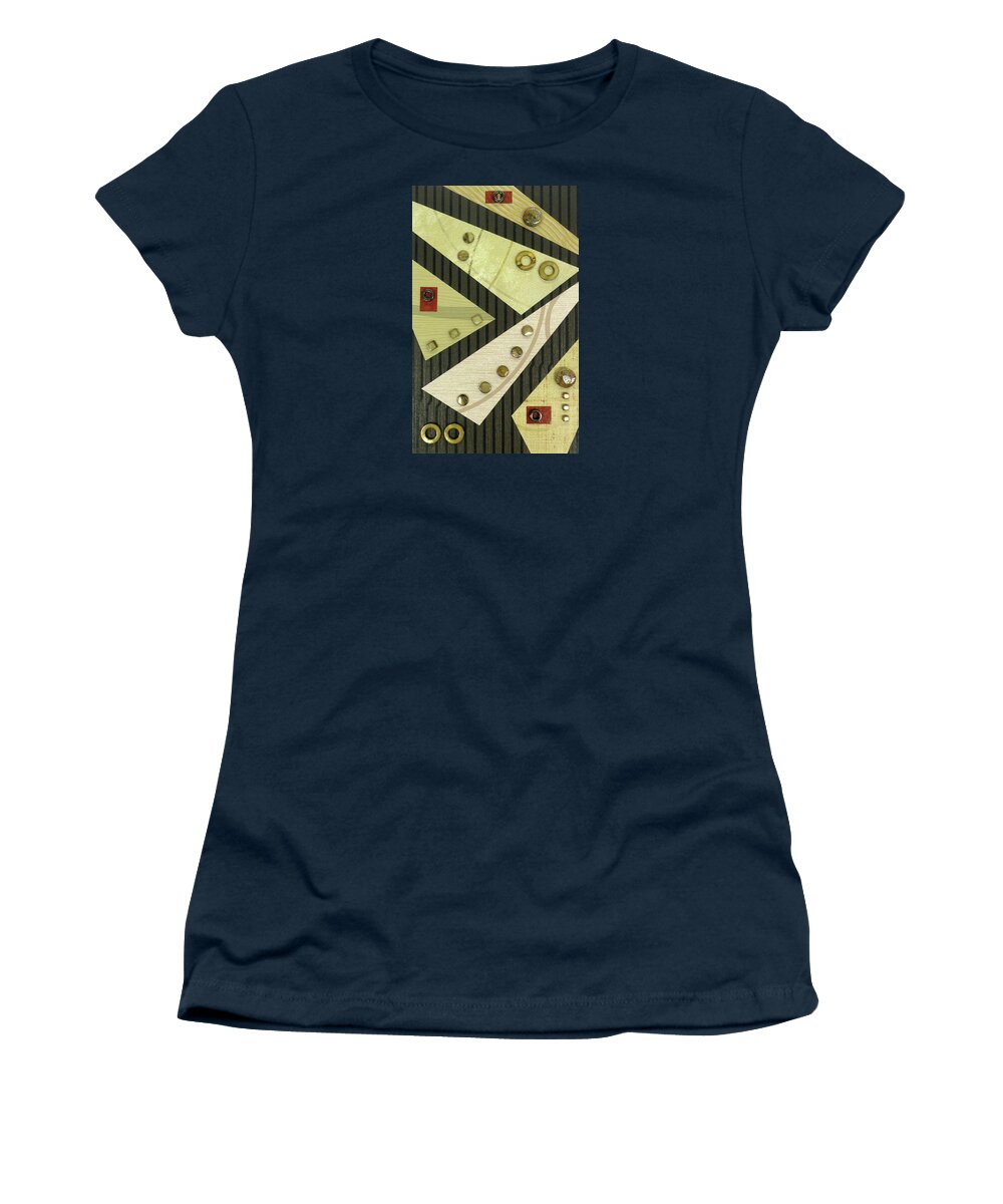 Mixed-media Women's T-Shirt featuring the mixed media Angle of Repose by MaryJo Clark