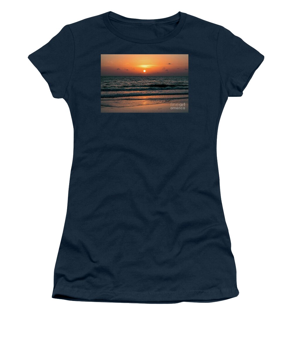 Anna Women's T-Shirt featuring the photograph Anna Maria Island Florida Sunset by Beachtown Views
