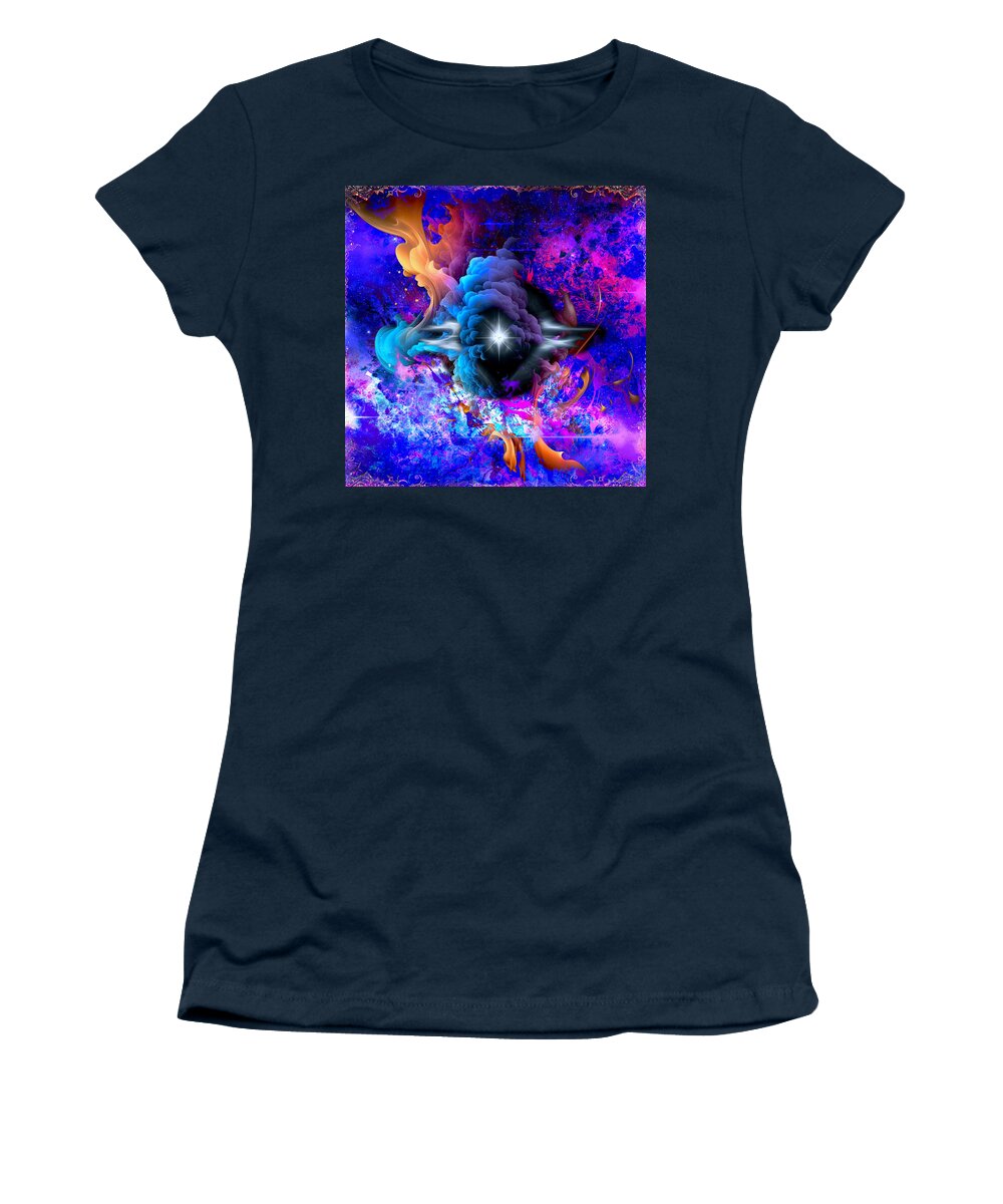 Abstract Women's T-Shirt featuring the digital art Another Dimension by Michael Damiani