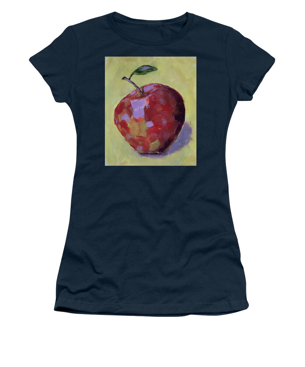 Painting Women's T-Shirt featuring the painting Apple by Mark Ross