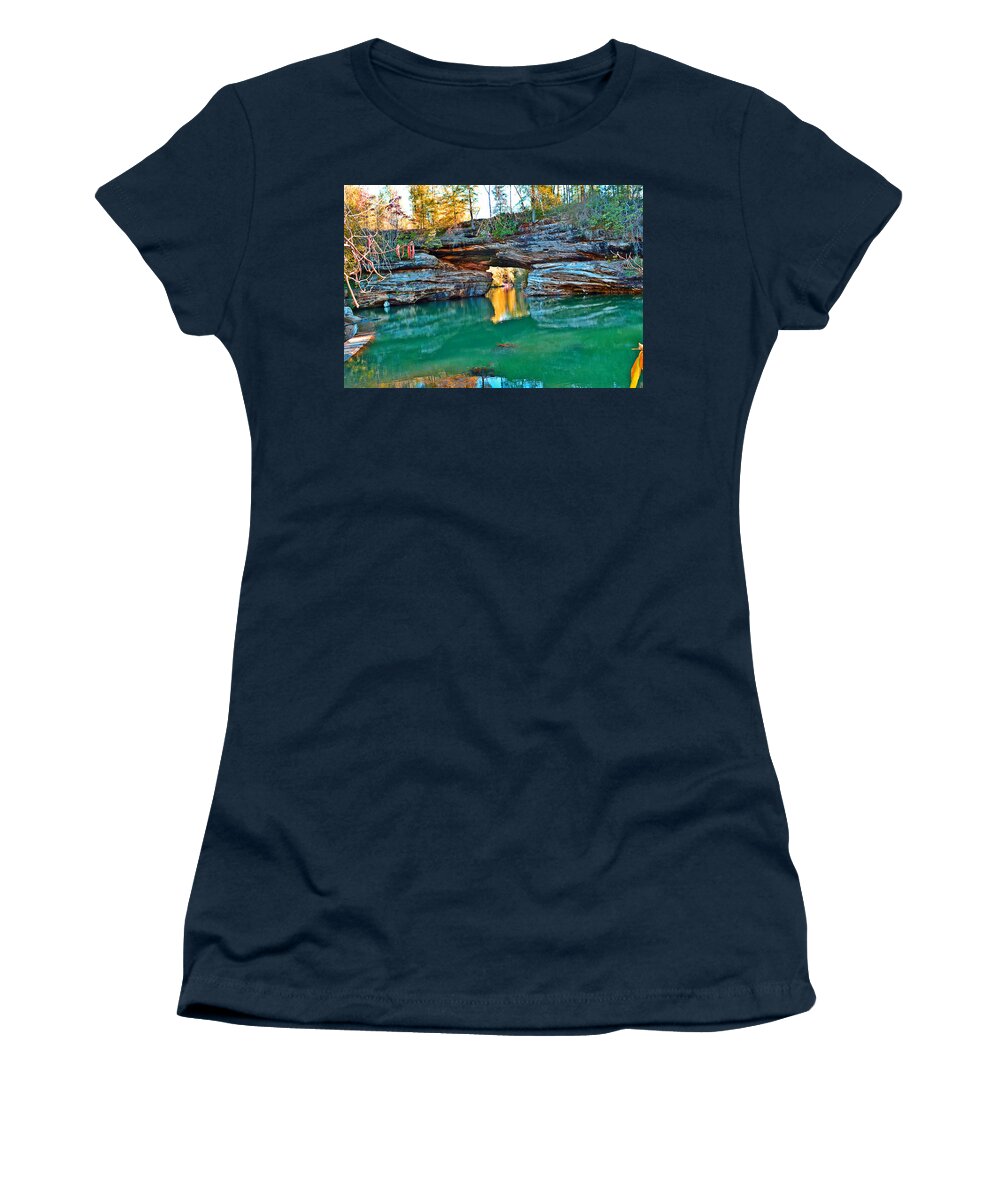 Arch Women's T-Shirt featuring the photograph Archway over the Lake by Stacie Siemsen