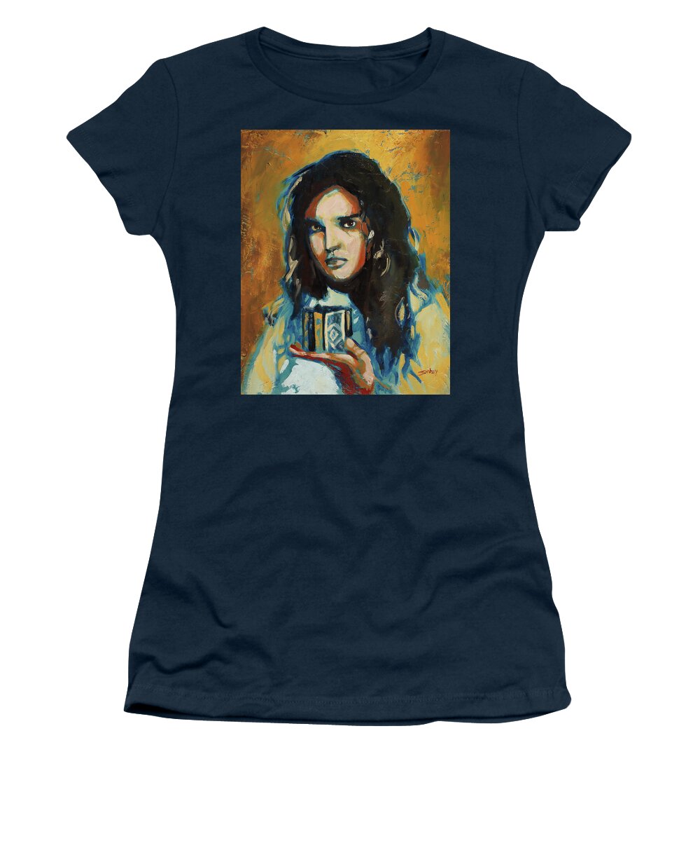 Hellraiser Women's T-Shirt featuring the painting Ashley Laurence by Sv Bell