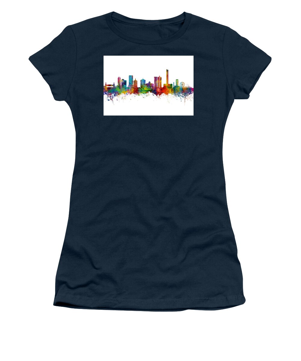 Atlantic City Women's T-Shirt featuring the digital art Atlantic City New Jersey Skyline #70 by Michael Tompsett
