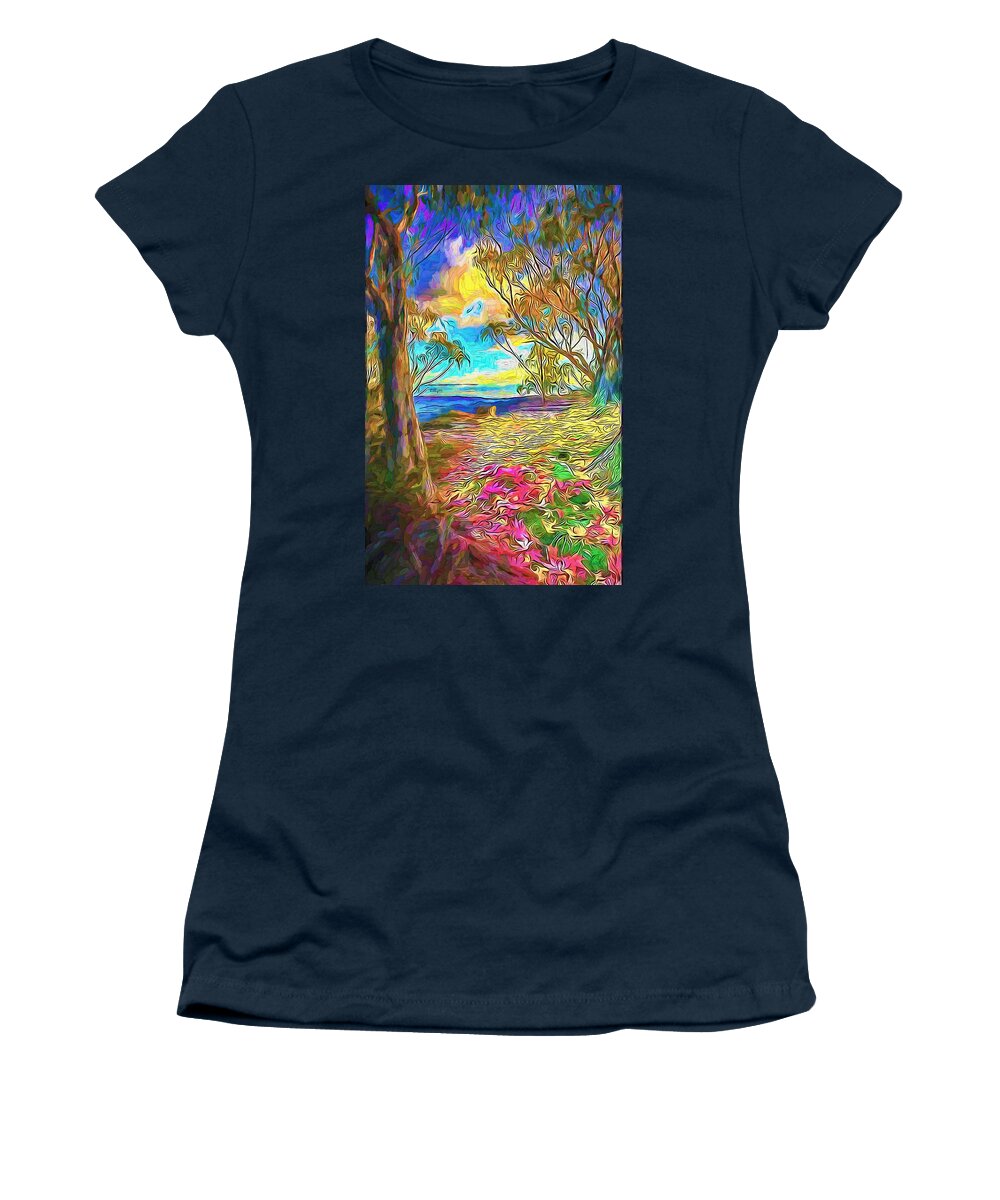 Paint Women's T-Shirt featuring the painting Autumn 2 by Nenad Vasic