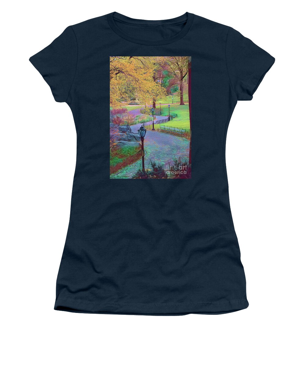 Artistic Women's T-Shirt featuring the photograph Autumn Art by Chuck Kuhn