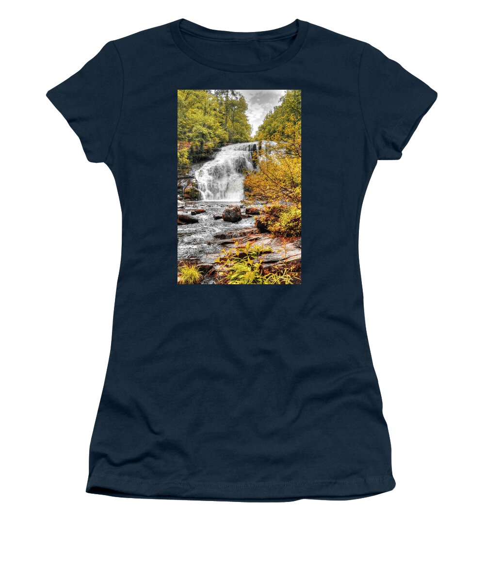 Waterfalls Women's T-Shirt featuring the photograph Autumn At Bald River Falls by Randall Dill