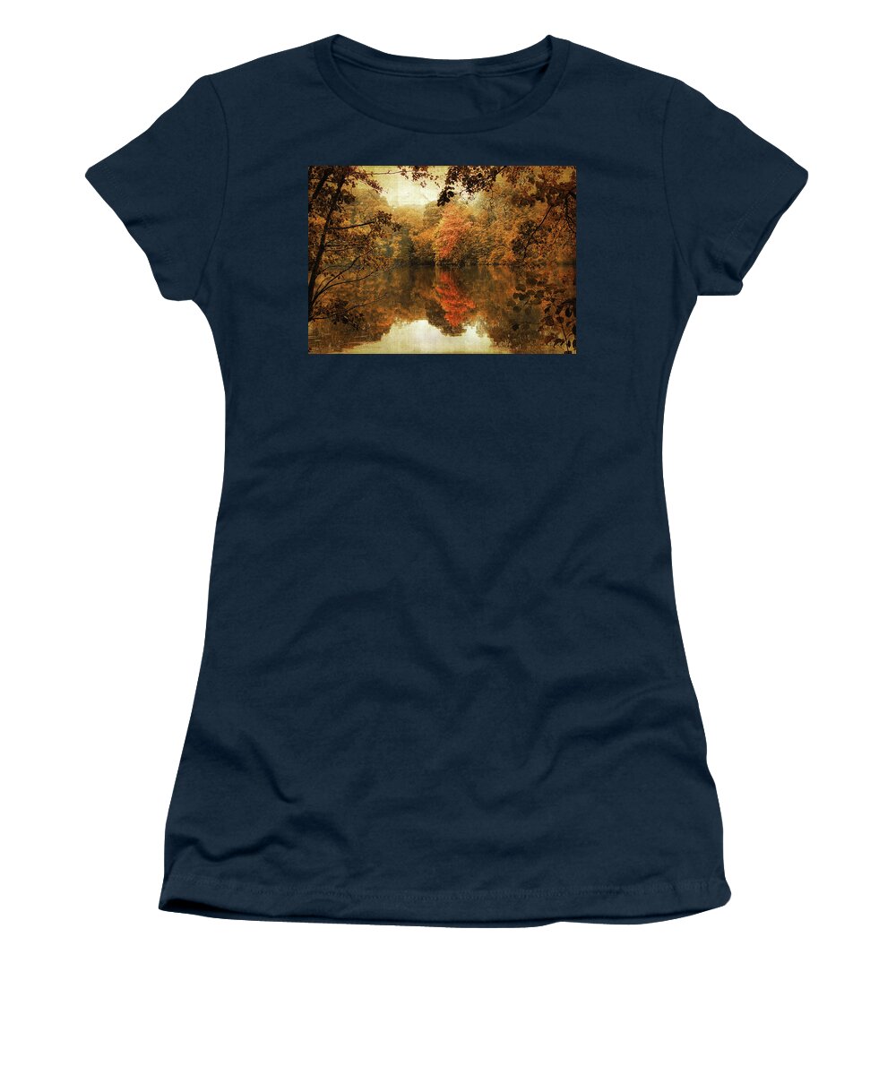 Autumn Women's T-Shirt featuring the photograph Autumn Reflected by Jessica Jenney