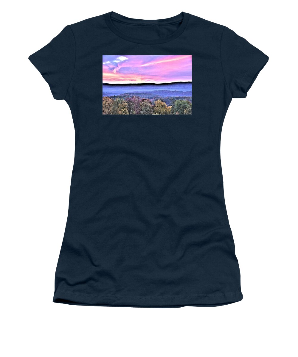 Autumn Women's T-Shirt featuring the photograph Autumn Sunrise by Kim Bemis