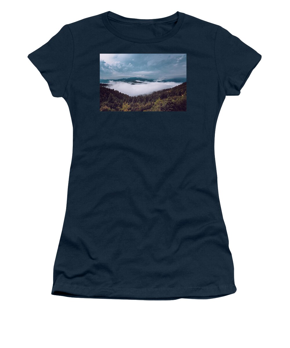 Tzoumerka Women's T-Shirt featuring the photograph Autumnal Senses by Elias Pentikis