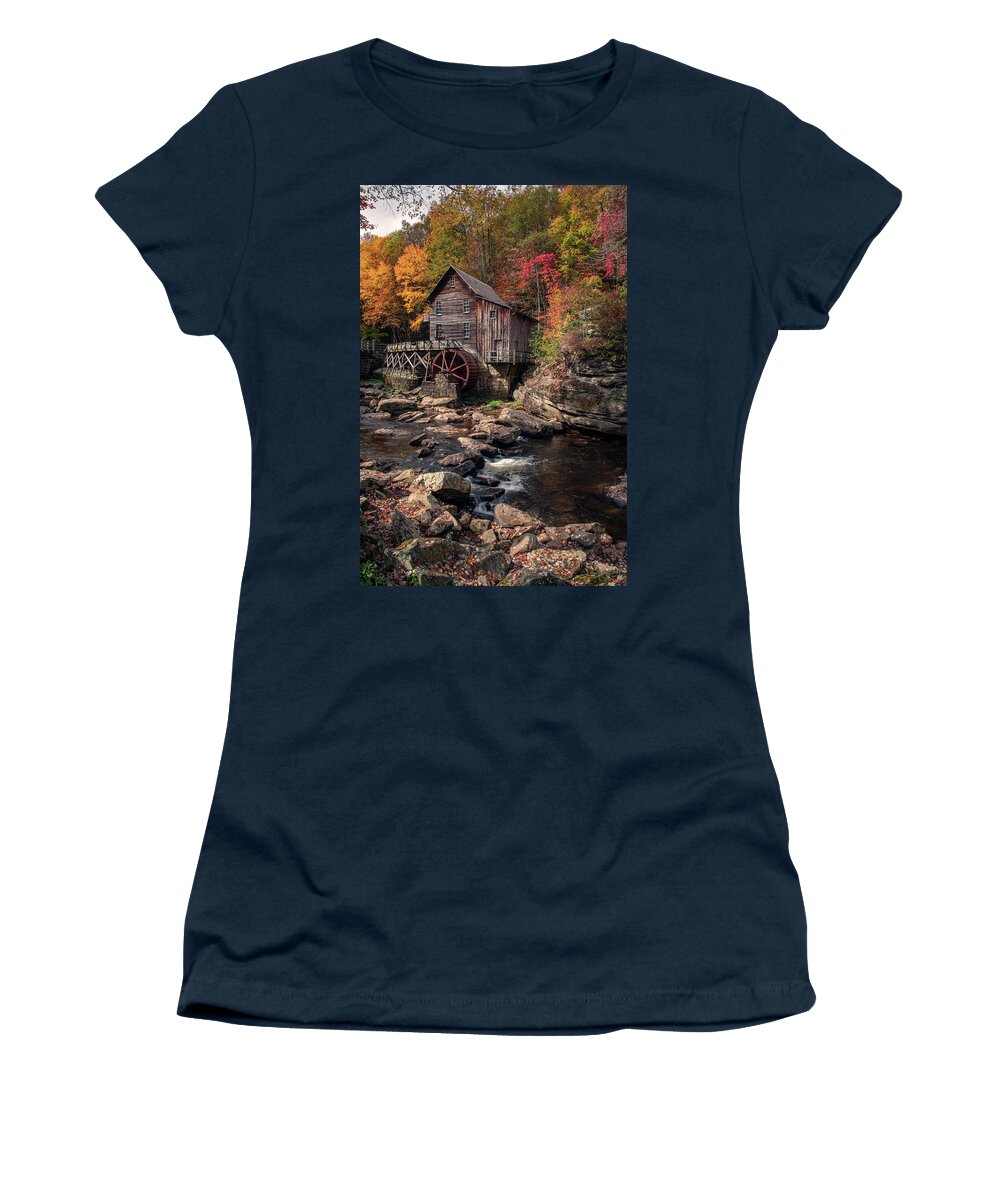 Blue Ridge Mountains Women's T-Shirt featuring the photograph Autumn's Touch by Robert J Wagner
