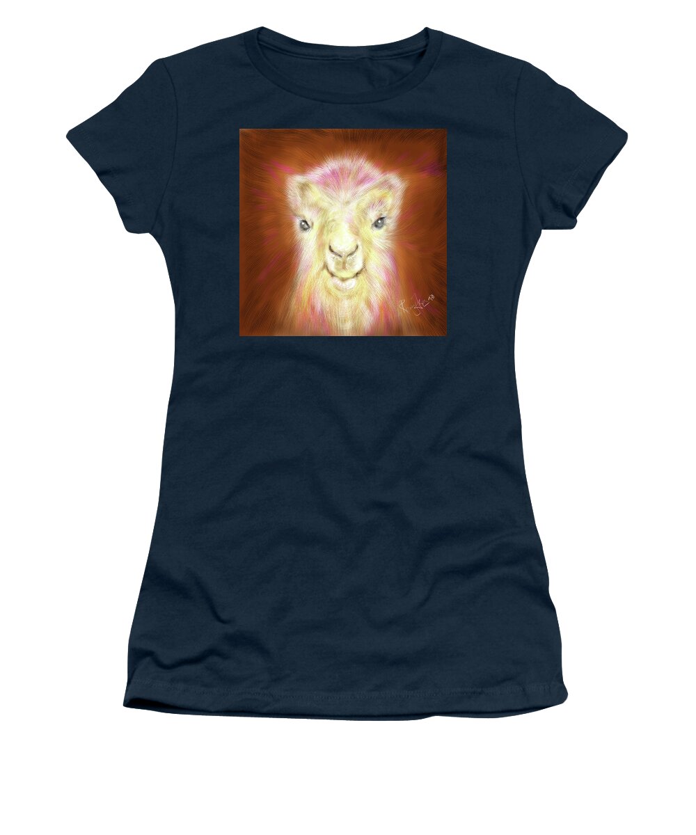 Camel Women's T-Shirt featuring the painting Adorable baby Camel by Remy Francis