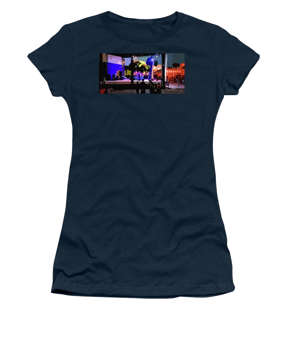Rock Women's T-Shirt featuring the painting Bandstand by CHAZ Daugherty