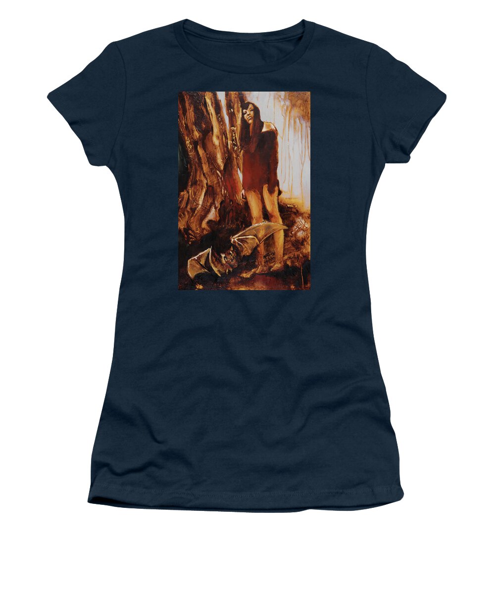 Girl Women's T-Shirt featuring the painting Baroness Xibalba by Sv Bell