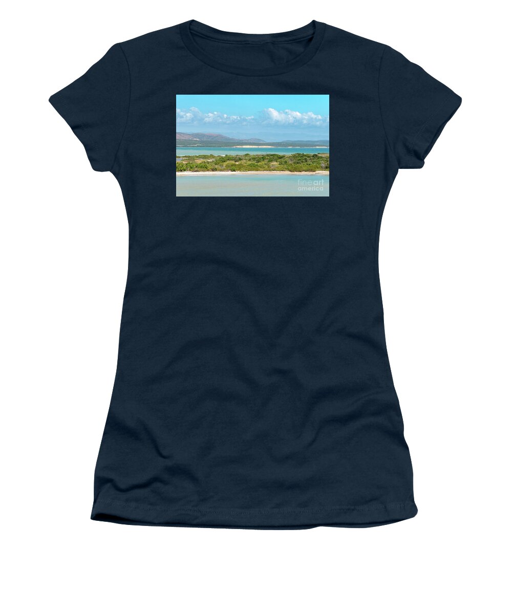 Playa Sucia Women's T-Shirt featuring the photograph Beaches and Mountains, Playa Sucia, Cabo Rojo, Puerto Rico by Beachtown Views