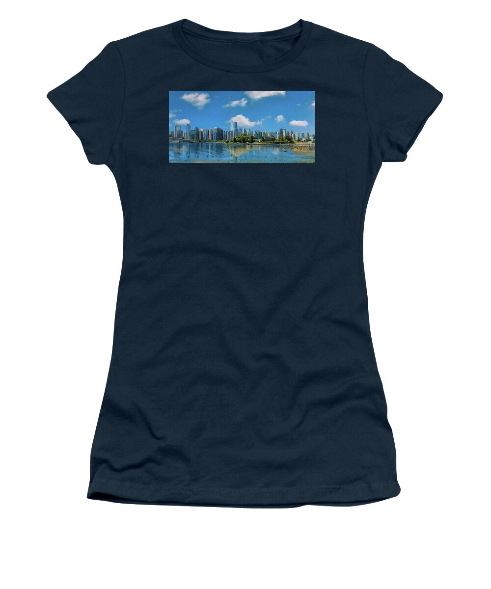 Vancouver Women's T-Shirt featuring the photograph Vancouver's Skyline by Ola Allen