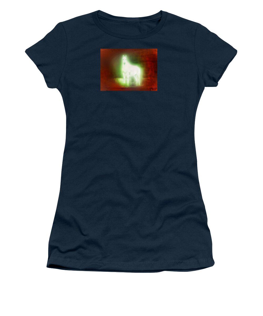 Wunderle Women's T-Shirt featuring the digital art Behold a Pale Horse by Wunderle