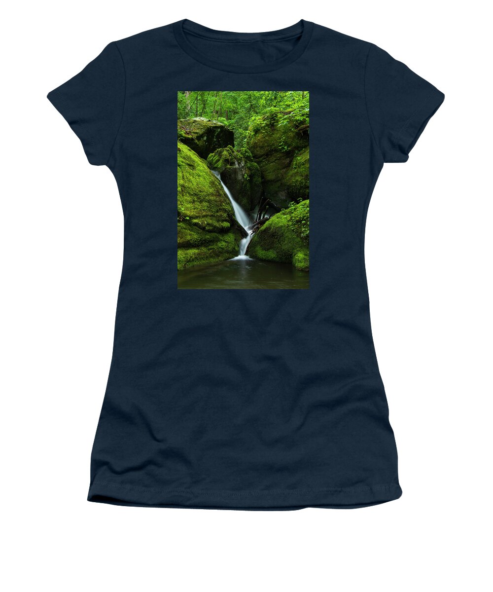 Great Smoky Mountains National Park Women's T-Shirt featuring the photograph Below 1000 Drips 1 by Melissa Southern