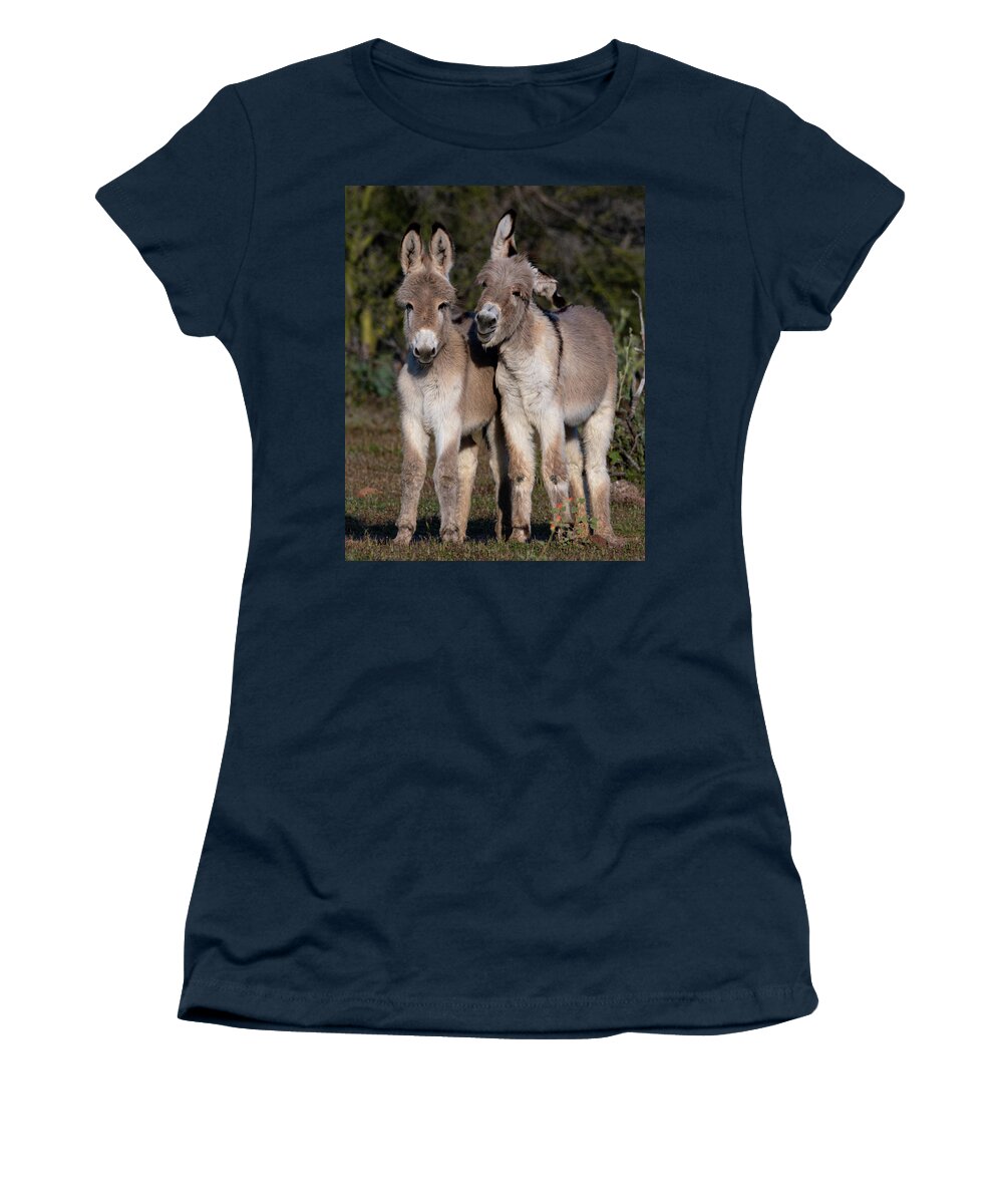 Wild Burros Women's T-Shirt featuring the photograph Best friends by Mary Hone