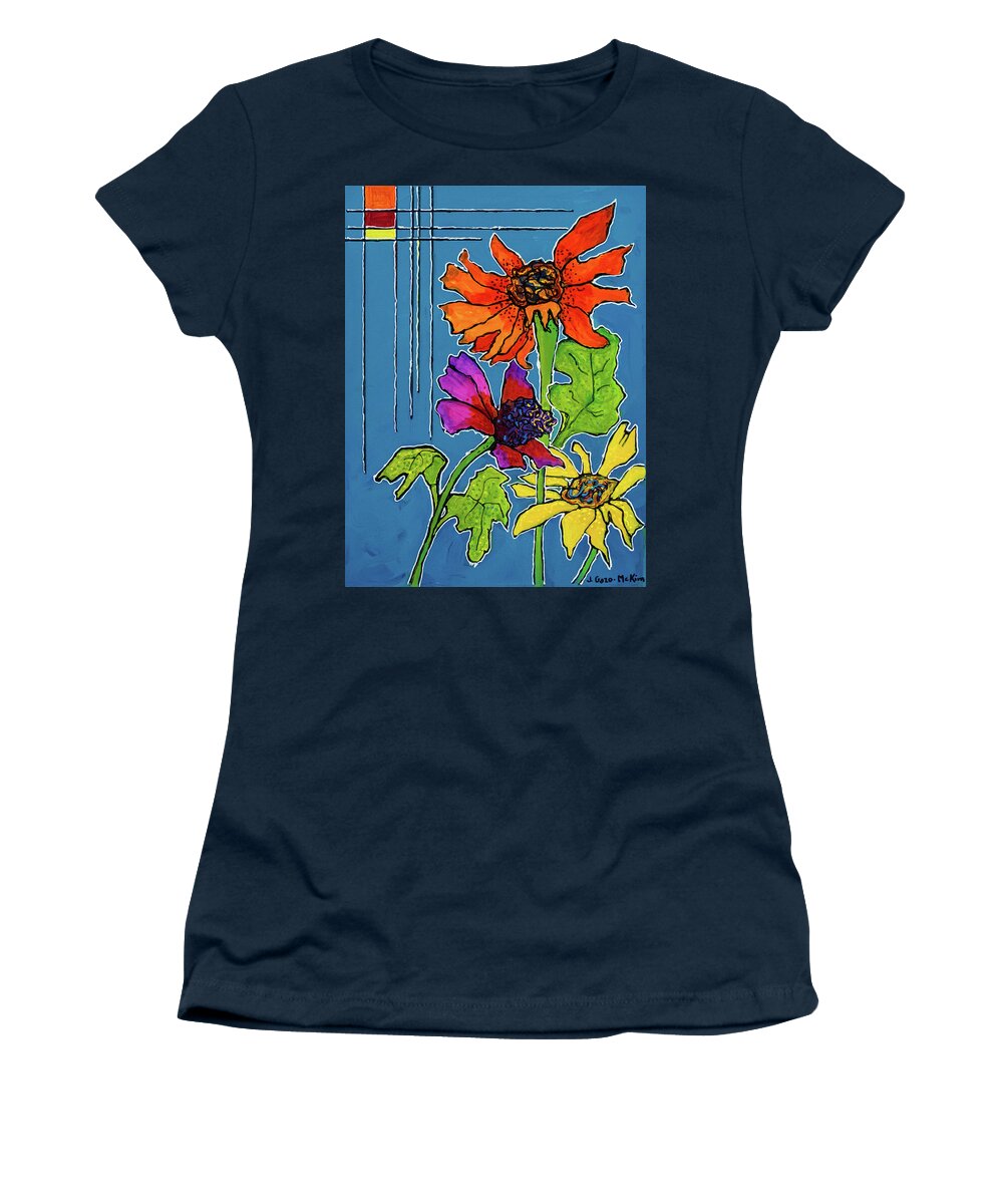 Best Friends Forever Women's T-Shirt featuring the painting B.f.f. by Jo-Anne Gazo-McKim