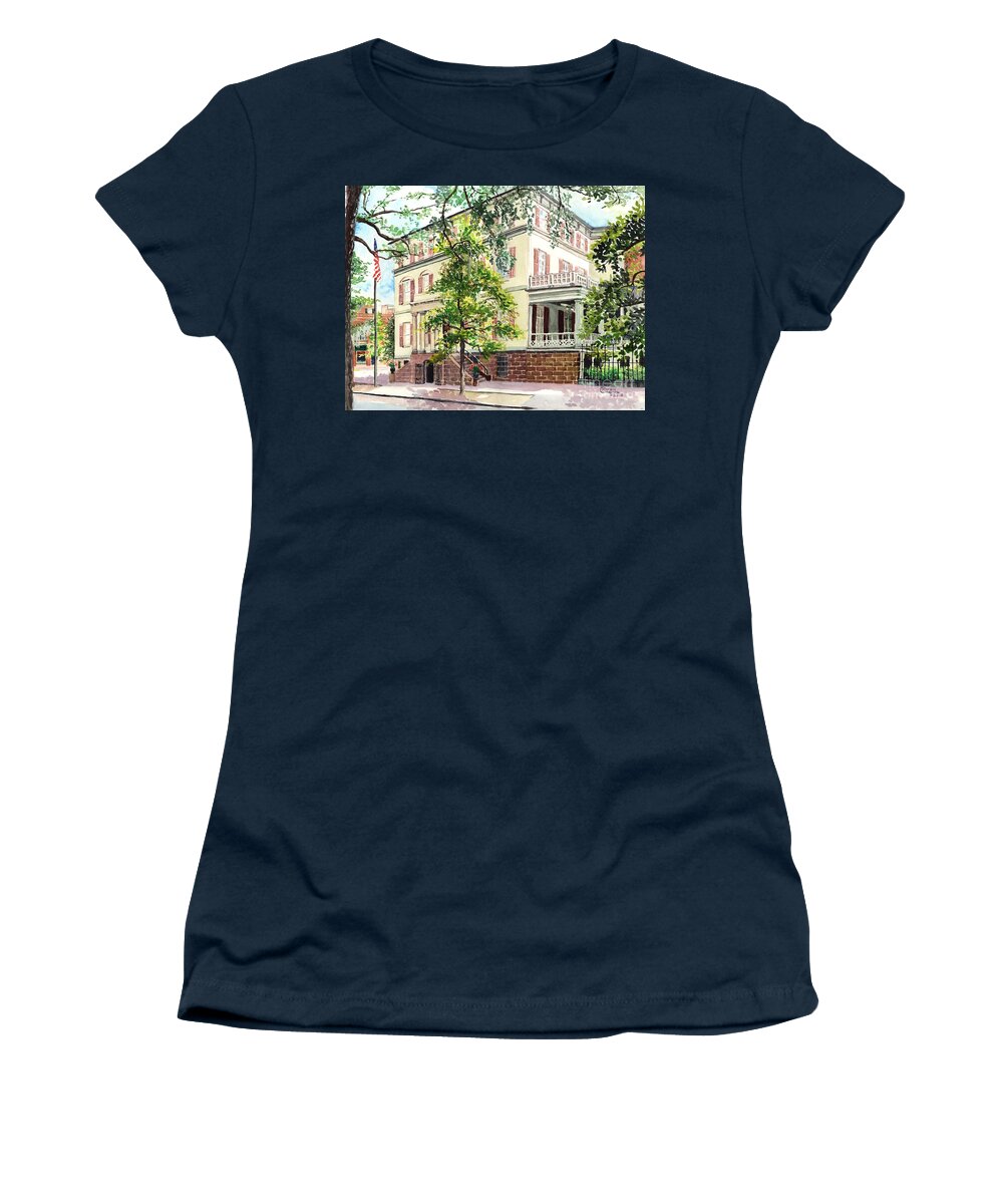 Savannah Women's T-Shirt featuring the painting Birthplace by Merana Cadorette