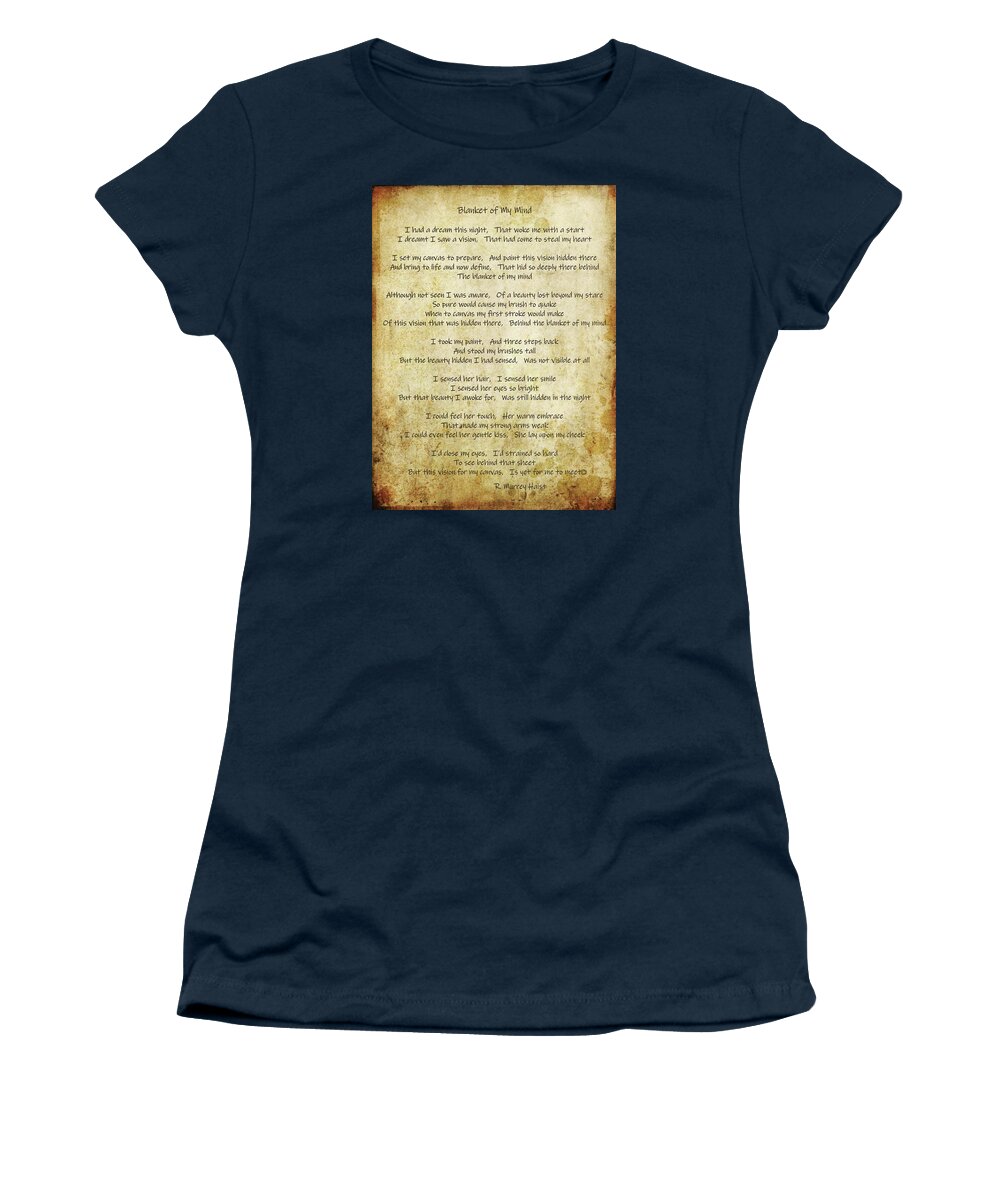 Blanket Women's T-Shirt featuring the pyrography Blanket of My Mind by R Murrey Haist