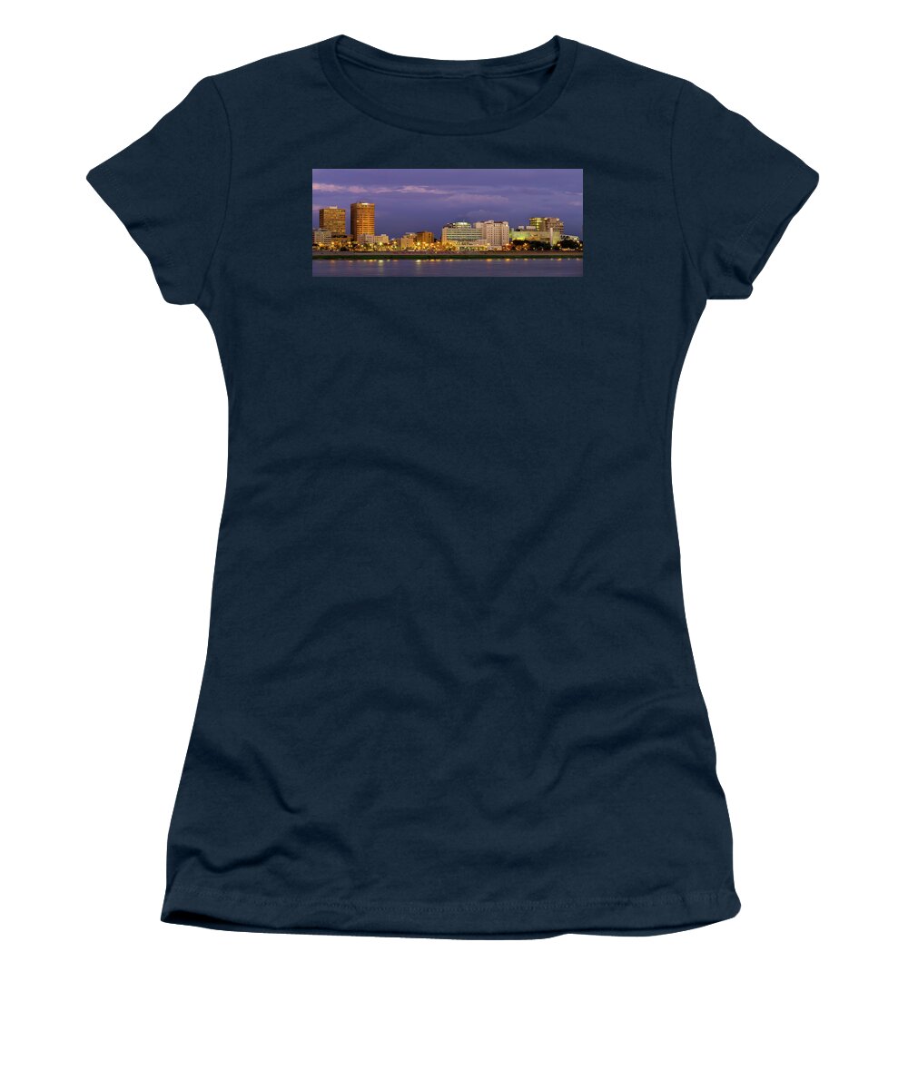 Cityscape Women's T-Shirt featuring the photograph Blue Hour Baton Rouge by Rod Best