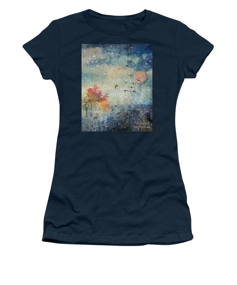 Digital Women's T-Shirt featuring the digital art Blue November by William Wyckoff