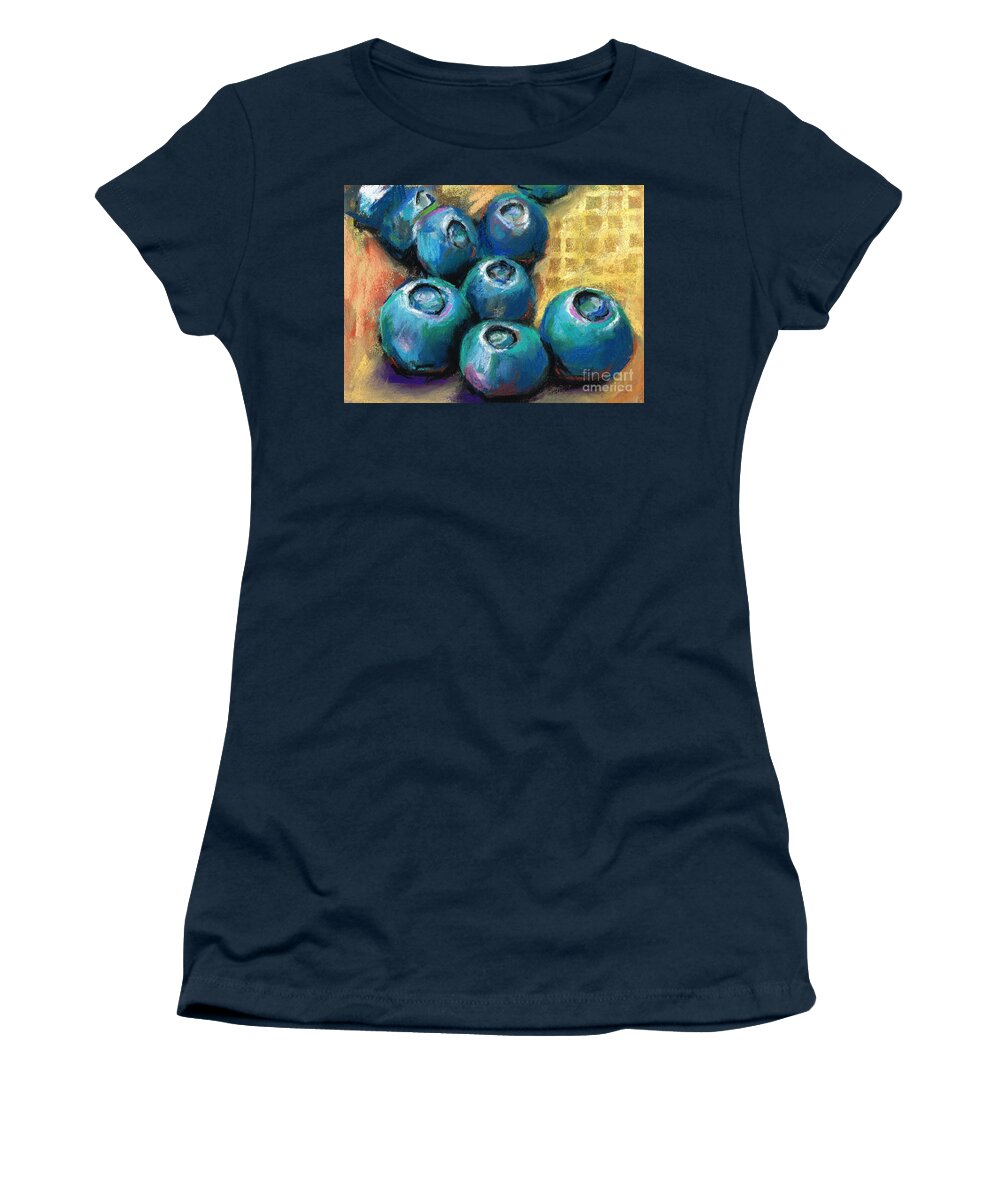 Fruit Women's T-Shirt featuring the painting BlueBerries by Frances Marino