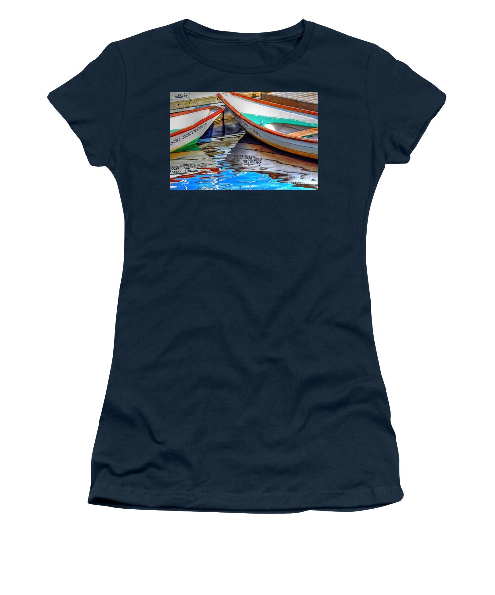 Seascape Women's T-Shirt featuring the photograph Boats on the Merrimac by Steve Brown