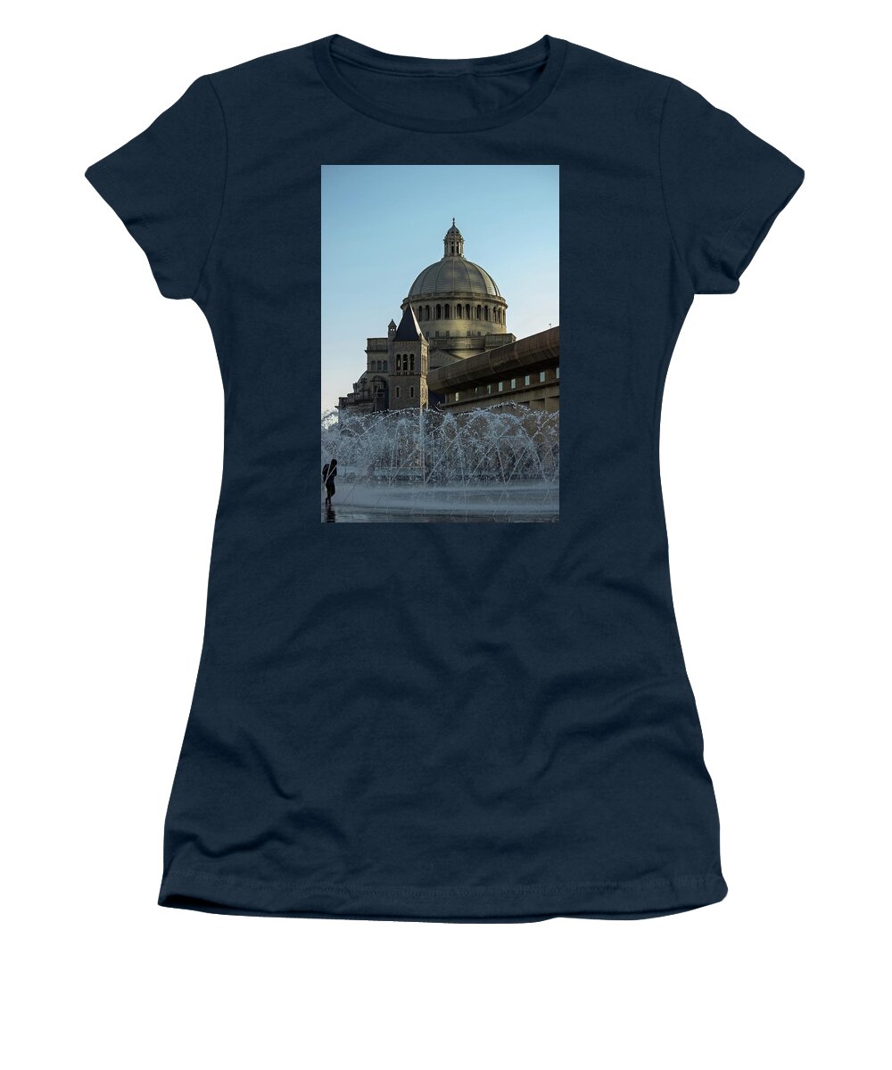 Boston Women's T-Shirt featuring the photograph Boston on a Hot Summer Day by Roberta Byram