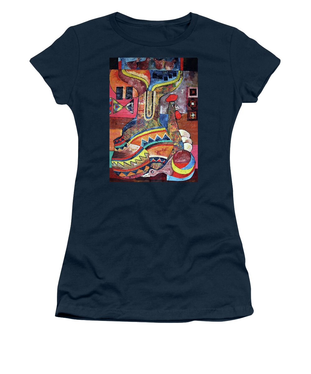  Women's T-Shirt featuring the painting Bright Sunny Day by Speelman Mahlangu