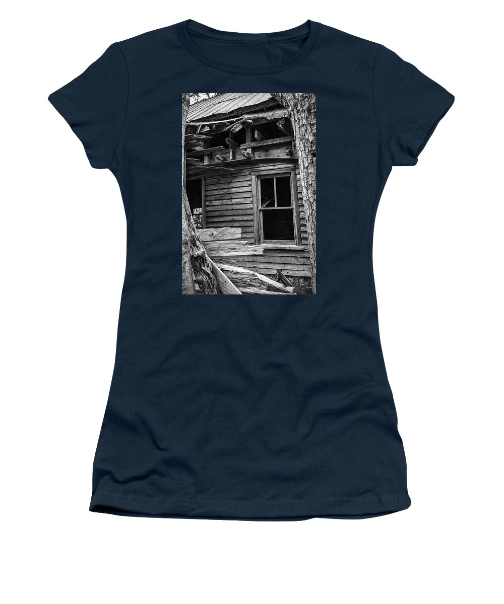 Ruin Women's T-Shirt featuring the photograph Broken Window by Steven Nelson
