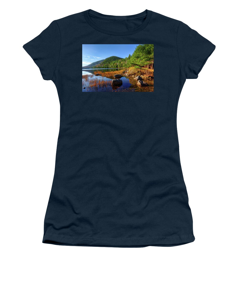 Acadia National Park Women's T-Shirt featuring the photograph Bubble Pond 5923 by Greg Hartford