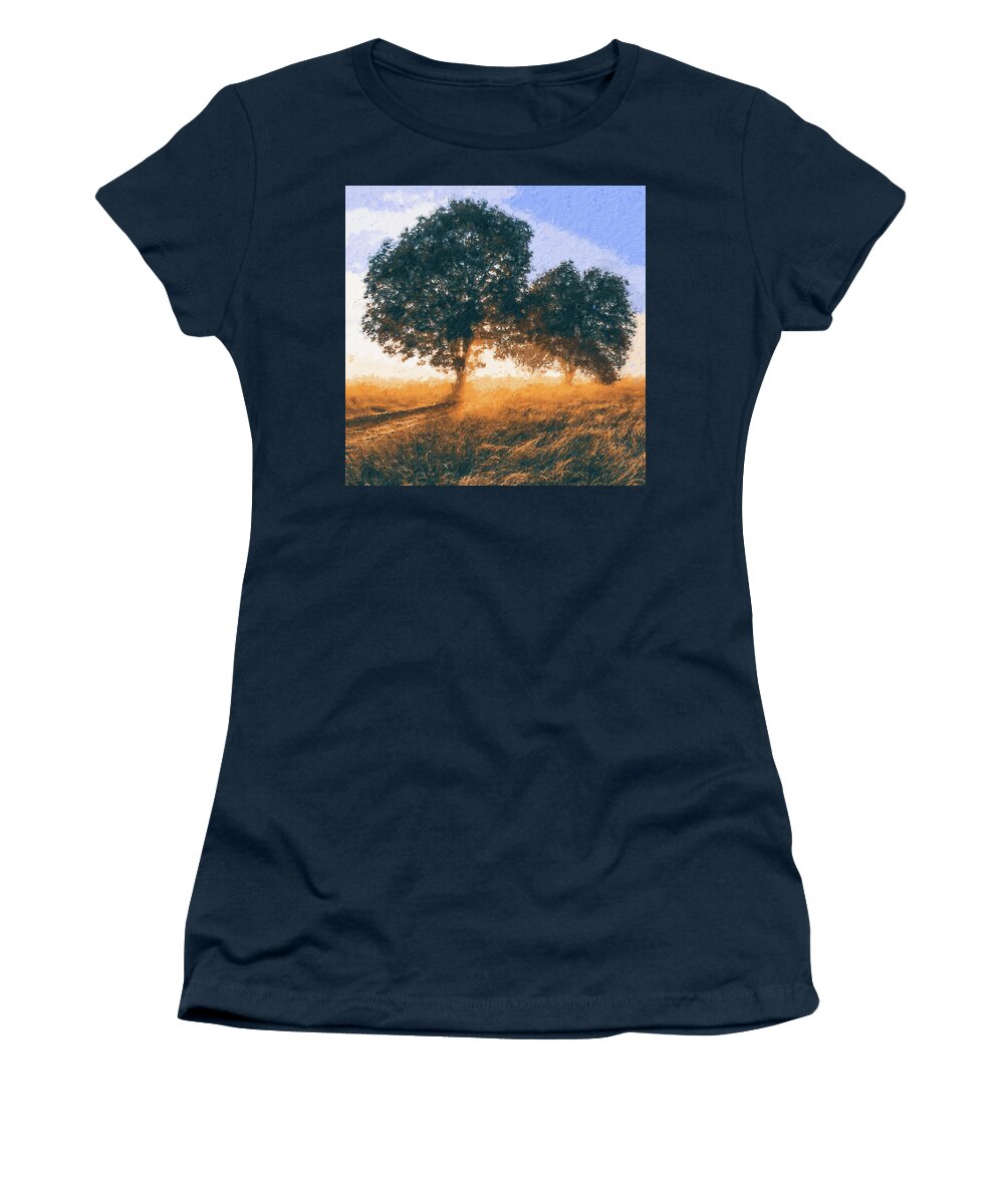 Spring Women's T-Shirt featuring the painting Bucolic Paradise - 52 by AM FineArtPrints