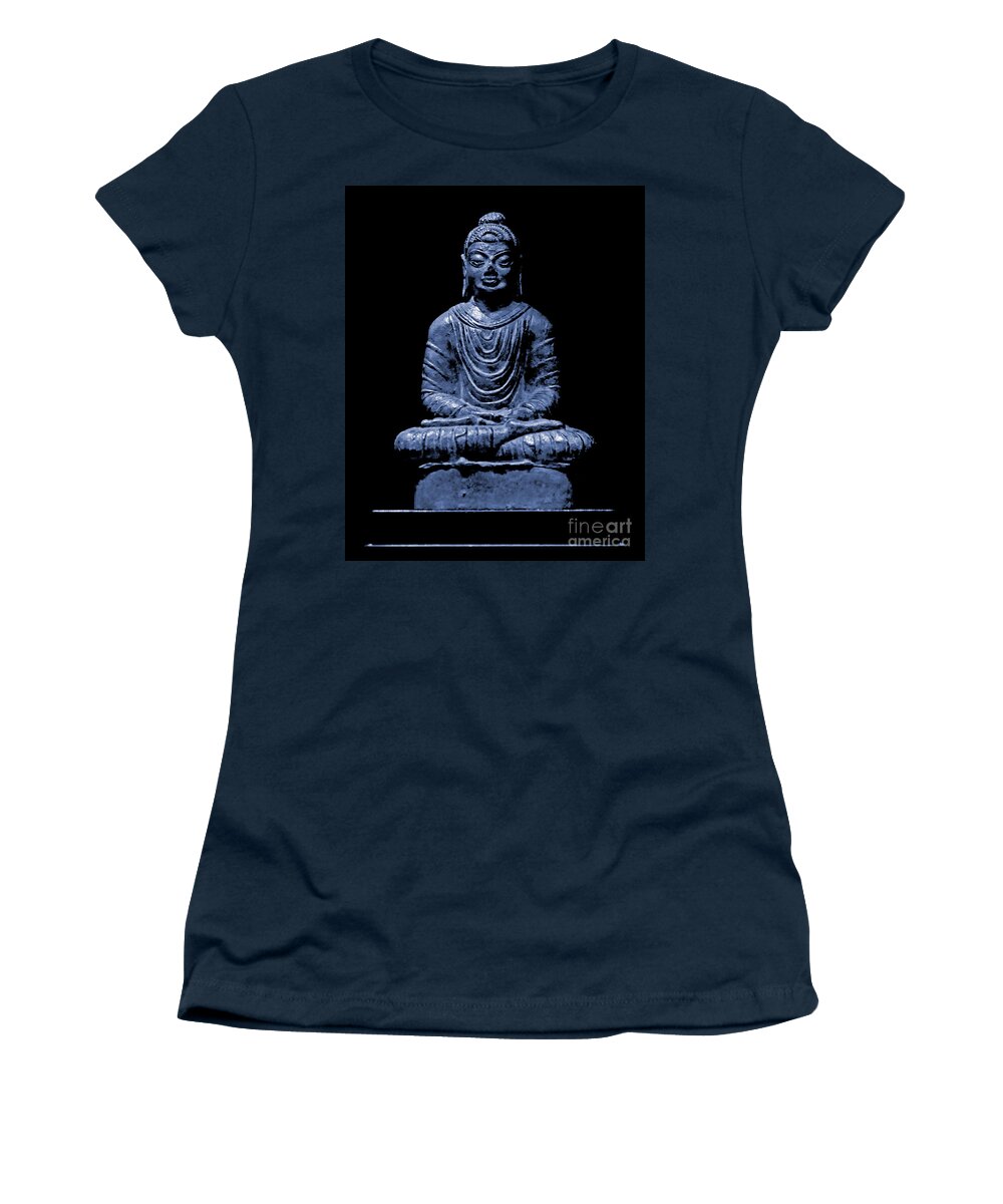 Buddha Women's T-Shirt featuring the photograph Buddha Blue by Marisol VB