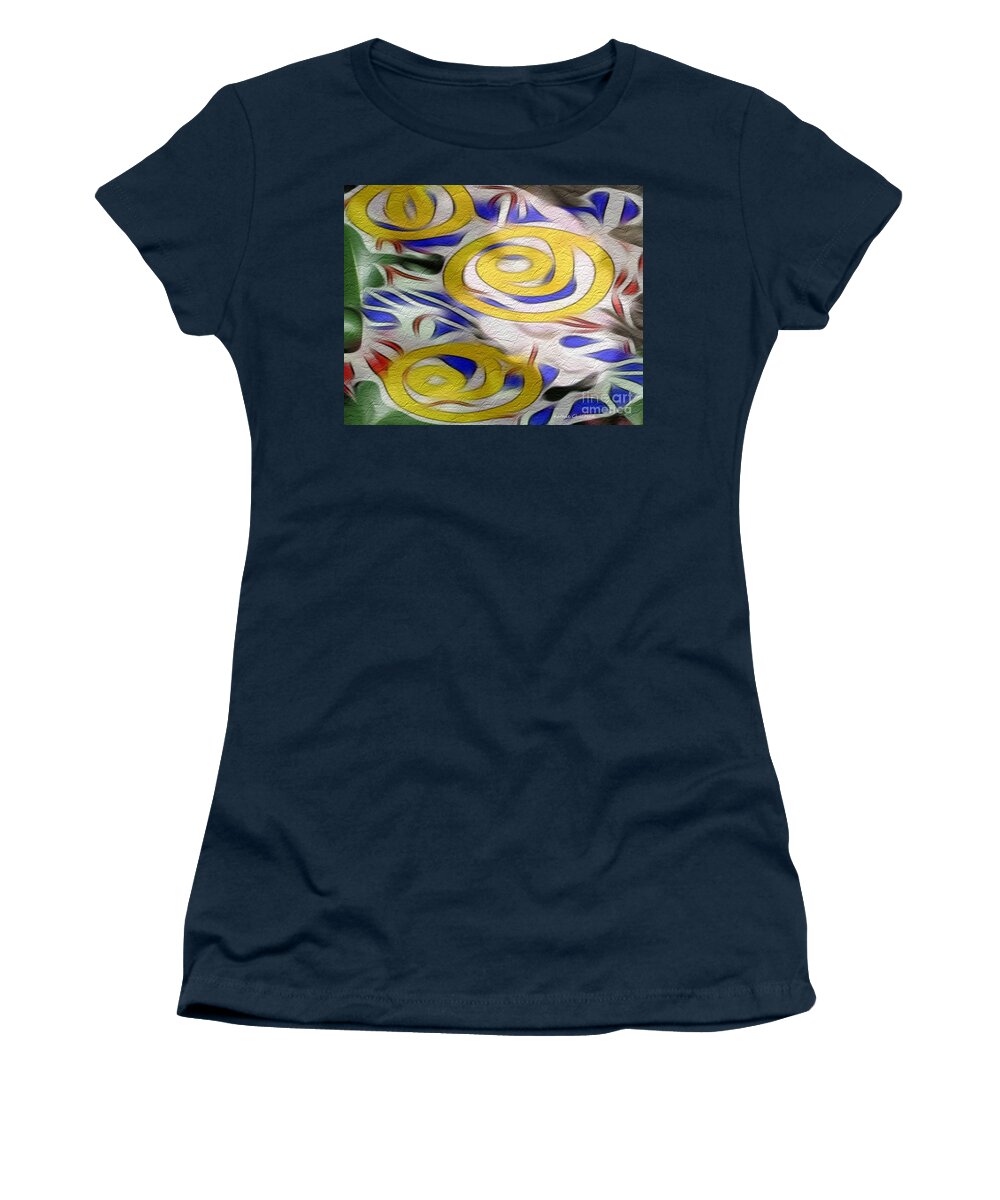 Abstract Women's T-Shirt featuring the digital art Bullseye by Kathie Chicoine