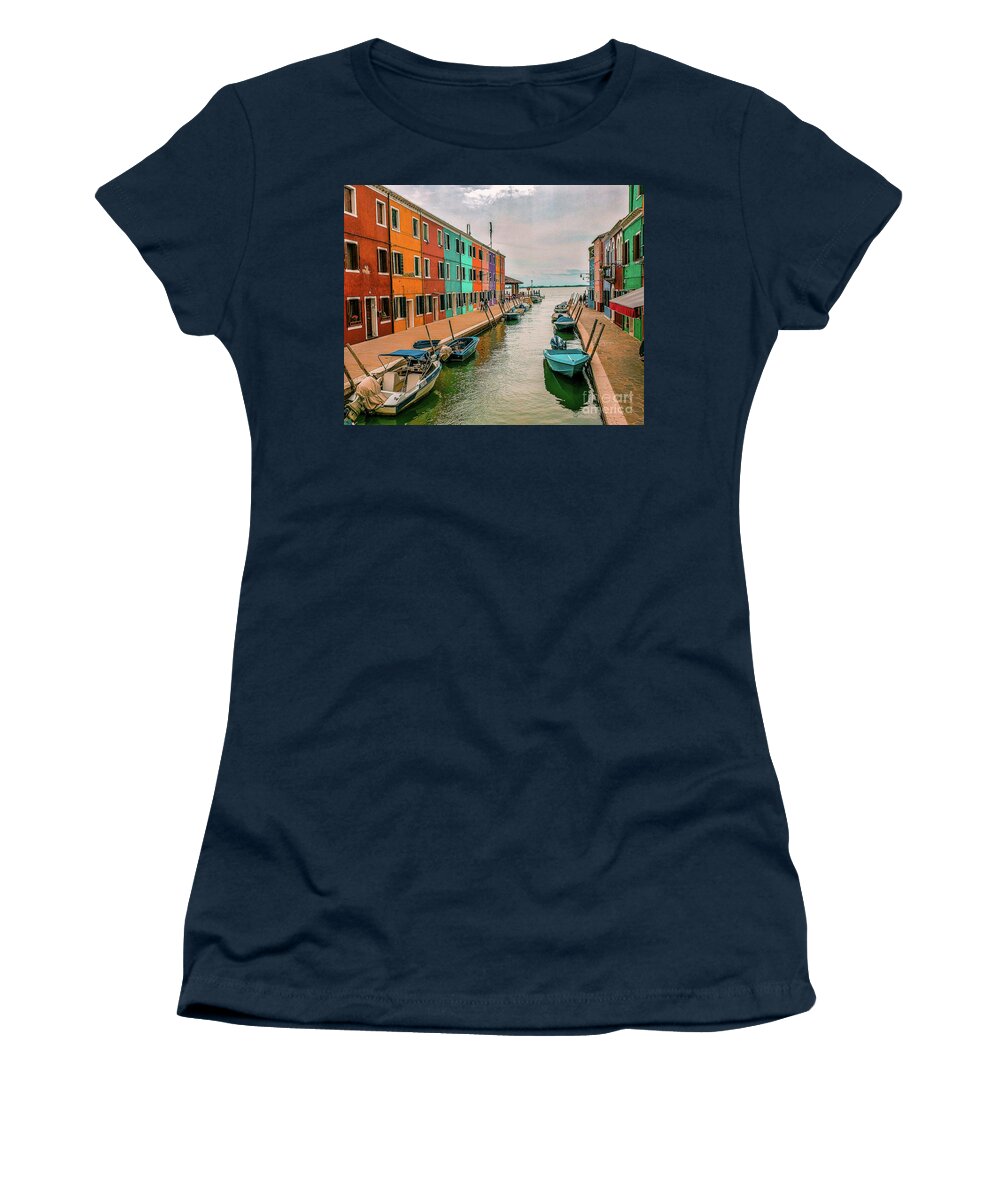  Women's T-Shirt featuring the photograph Burano, Italy #1 by Ken Arcia