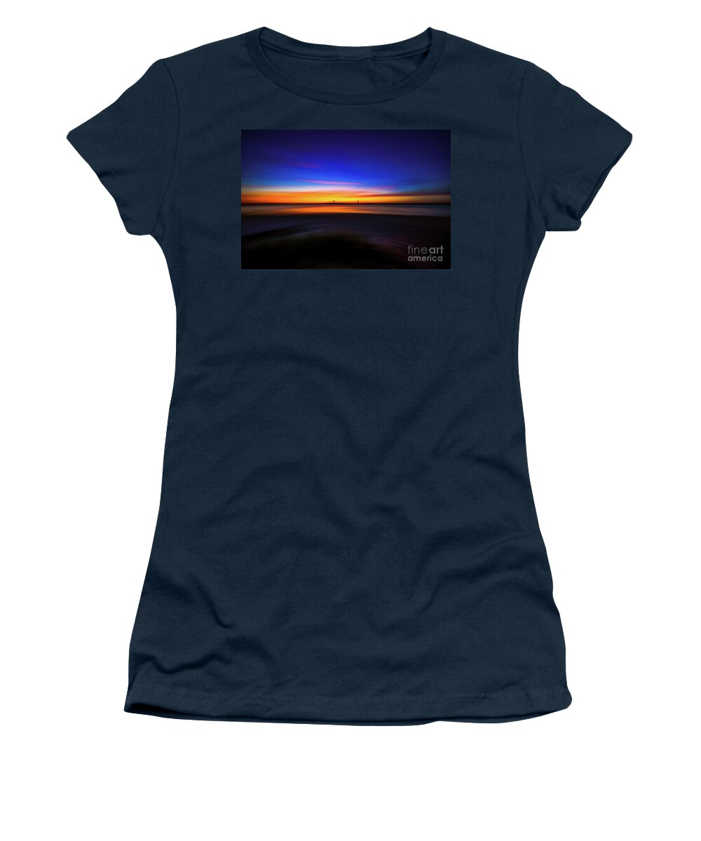 2020 Women's T-Shirt featuring the mixed media Burning Bridge by Stef Ko