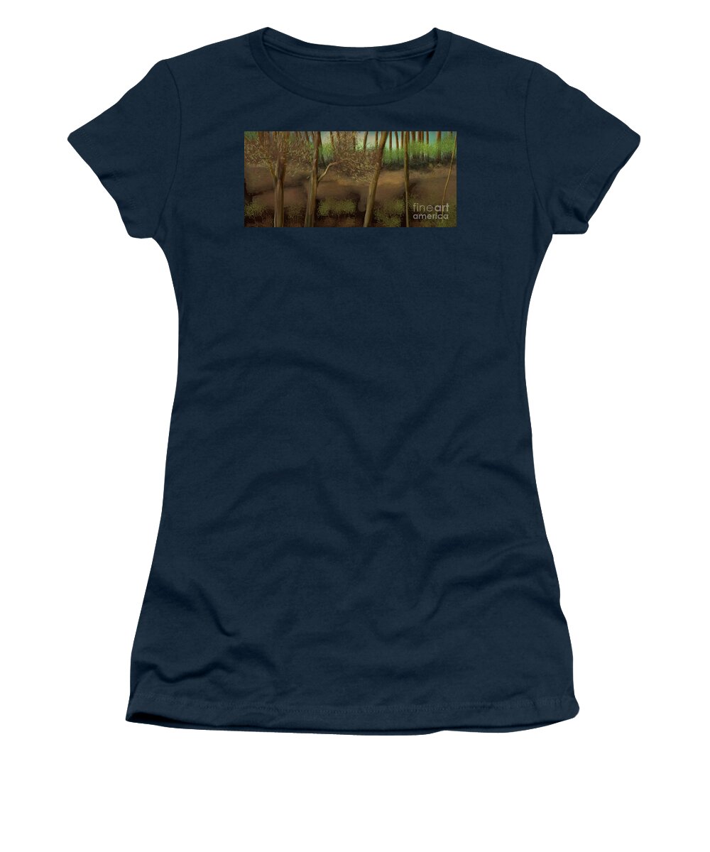 Bushland Women's T-Shirt featuring the digital art Bushland by Nature's Hand by Julie Grimshaw