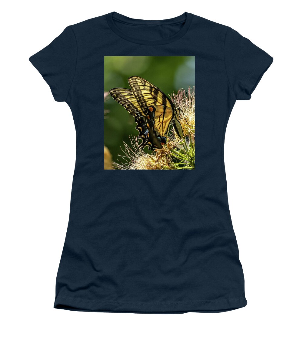 Eastern Tiger Swallowtail Butterfly Women's T-Shirt featuring the photograph Butterfly Wings by Rick Nelson