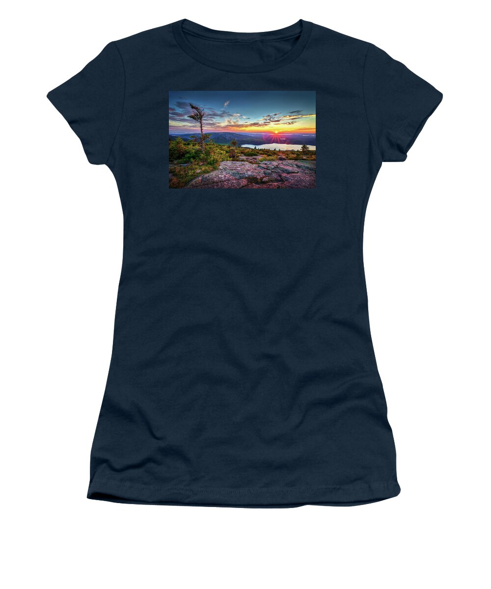Acadia National Park Women's T-Shirt featuring the photograph Cadillac Mountain 8523 by Greg Hartford