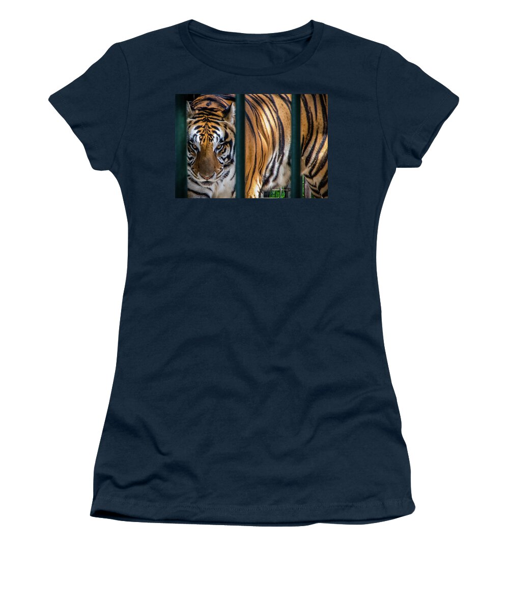 2018 Women's T-Shirt featuring the photograph Caged Thunder by Gerri Bigler