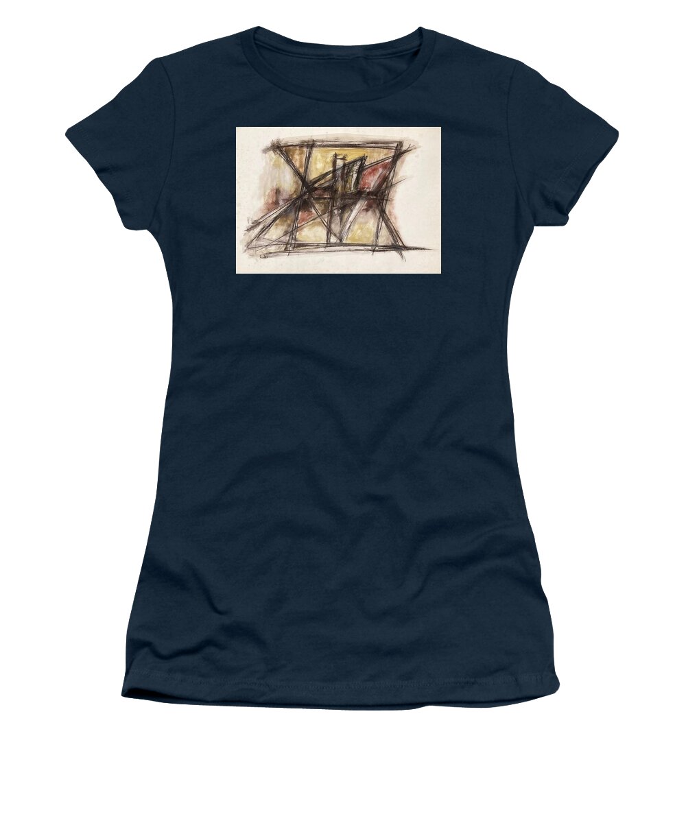 Barricades Women's T-Shirt featuring the painting Cages III by David Euler