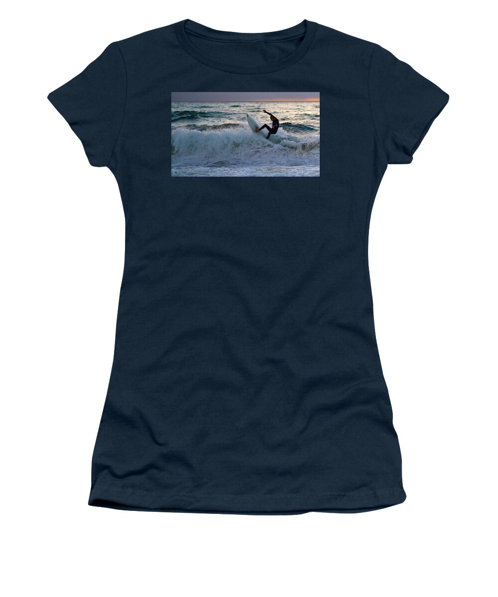 Surfing Women's T-Shirt featuring the photograph California Surfer by Rick Wilking
