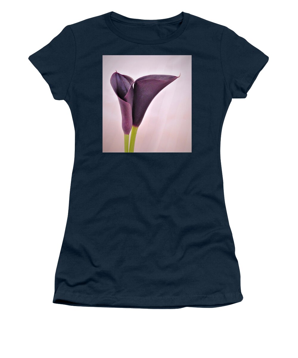 - Calla Lilies Women's T-Shirt featuring the photograph - Calla Lilies by THERESA Nye