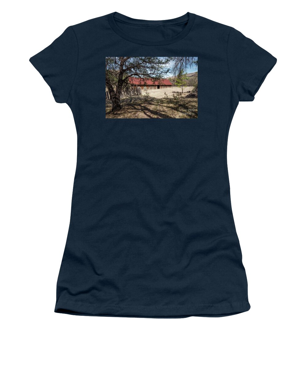 Abandoned Women's T-Shirt featuring the photograph Camp Rucker Barn 2 by Al Andersen
